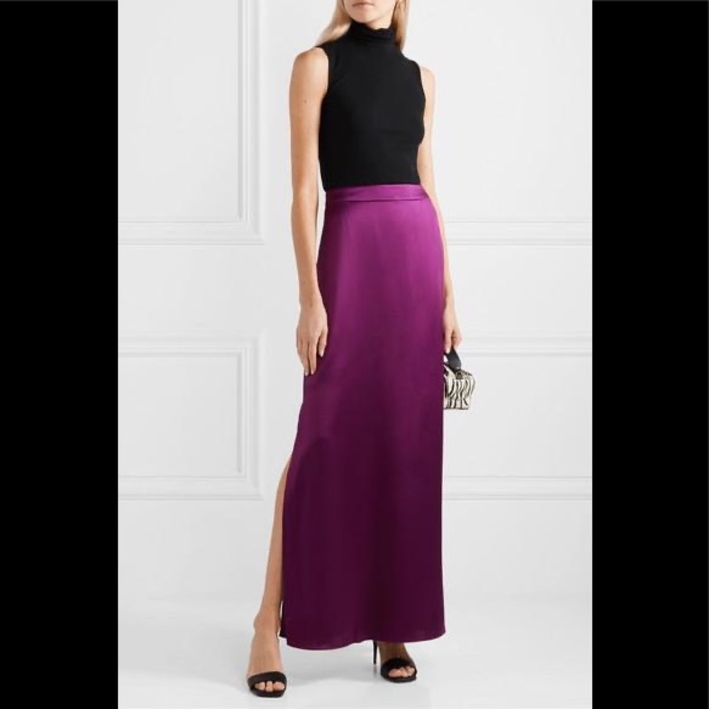 New J.Crew Collection Amelia Silk Maxi Skirt in Iris, Size 6